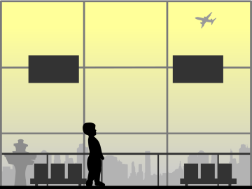 Child at airport