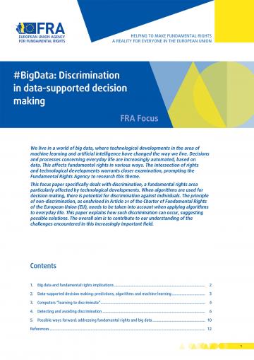 #BigData: Discrimination in data-supported decision making