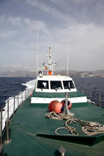 Frontex boat off the coast of Spain 2012