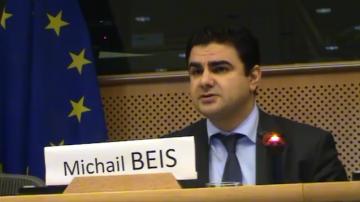 Michail Beis, FRA expert on Roma issues talking at conference 'Roma people in Europe in the 21st century: violence, exclusion, insecurity'