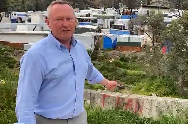 FRA Director Michael O'Flaherty on Samos, Greece, April 2021
