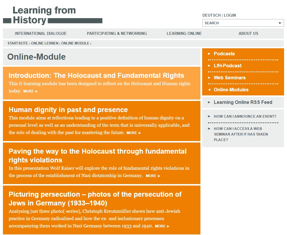 Online module: The Holocaust and Fundamental Rights