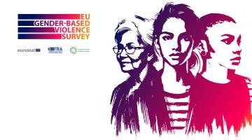 FRA EIGE EU gender based violence survey. Illustration of 3 women.