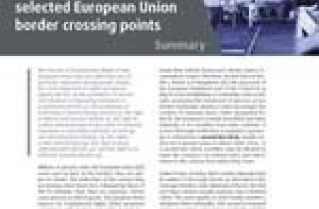 Les droits fondamentaux aux frontières terrestres : conclusions de points de passage sélectionnés aux frontières de l’Union européenne – Résumé