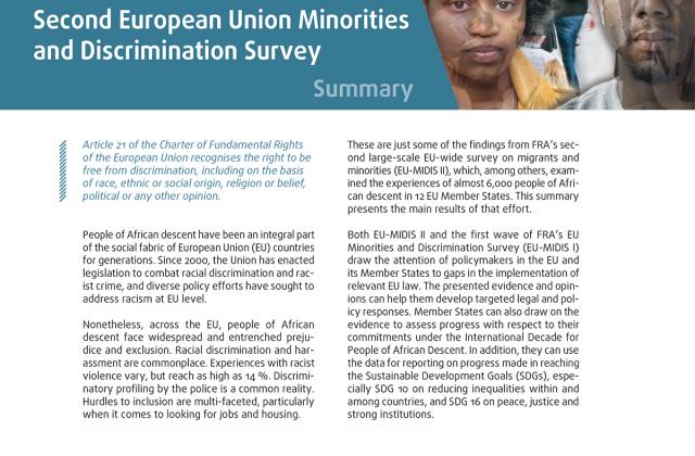 Racial And Ethnic Origin European Union Agency For Fundamental Rights