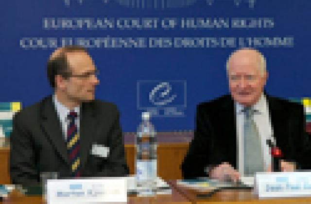 FRA Director Morten Kjaerum and Jean Paul Costa, president of the ECHR
