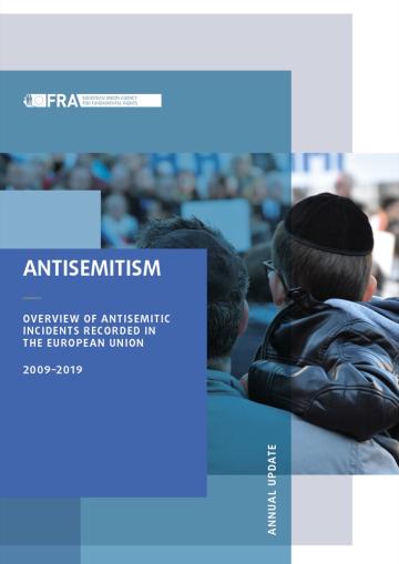 Front cover of FRA antisemitism overview 2020